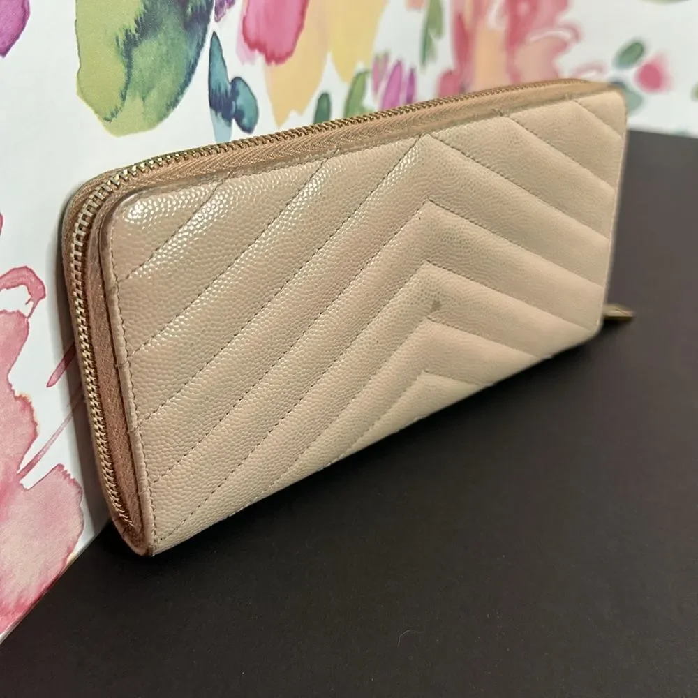 💯Authentic YSL Full Zipped Long Wallet🍀
